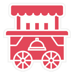 Food Cart Icon Style