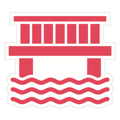 Water Bridge Icon Style