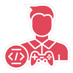 Game Developer Male Icon Style