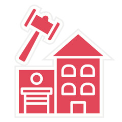Real Estate Auction Icon Style