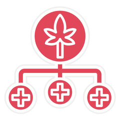 Obraz premium Cbd Benefits Icon Style