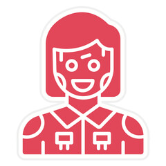 Humanoid Robot Icon Style