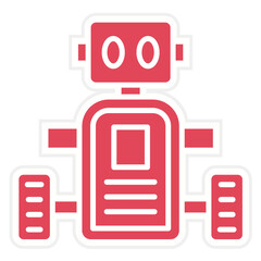 Mobile Robot Icon Style