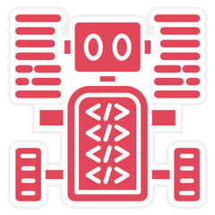 Programmed Robot Icon Style