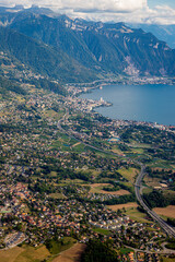 Survole du Lac de Léman en Suisse en petit avion