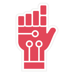 Robot Hand Icon Style