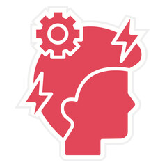 Brain Recharge Icon Style