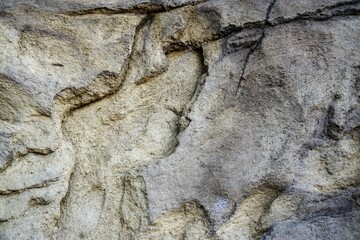 Beige-blaue Sandsteinfassade mit Muster