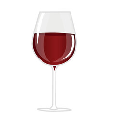Glass of red wine on white background