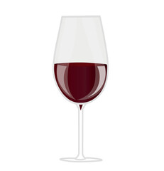 Glass of red wine on white background