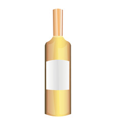 Bottle of wine on white background