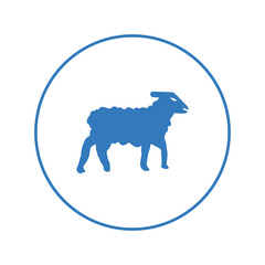 Animal domestic sheep pet icon | Circle version icon |