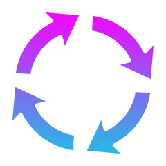 Loop Glyph Gradient Icon