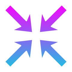 Minimize Glyph Gradient Icon