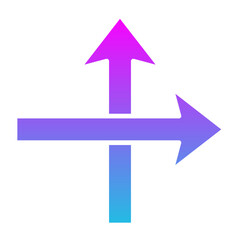 Intersect Glyph Gradient Icon