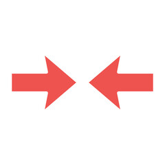 Opposite Arrows Multicolor Glyph Icon