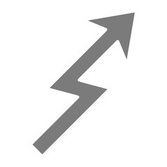 Fototapeta premium Zigzag Greyscale Glyph Icon