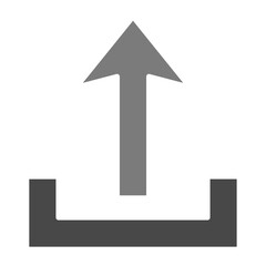 Fototapeta premium Upload Greyscale Glyph Icon