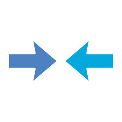 Opposite Arrows Glyph Two Color Icon