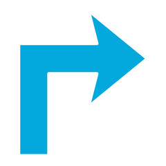 Turn Right Glyph Two Color Icon