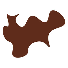 Shape chocolate splash. Vector illustration.
