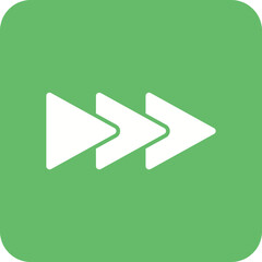 Fast Forward Multicolor Round Corner Glyph Inverted Icon