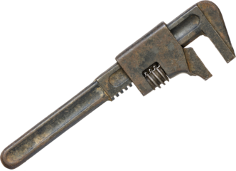 Vintage Old Used Adjustable Wrench