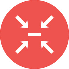 Shrink Multicolor Circle Glyph Inverted Icon