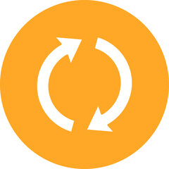 Circular Multicolor Circle Glyph Inverted Icon