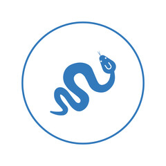 Obraz premium Animal nature vector snake icon | Circle version icon |