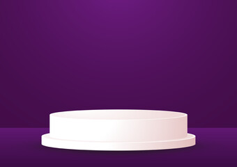 White podium in the Purple room. Podium in halloween day.