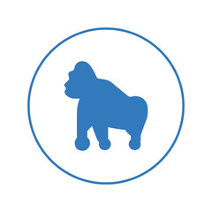 Animal nature wild gorilla icon | Circle version icon |