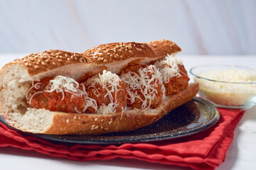 American Gourmet Meatball Submarine Sandwich