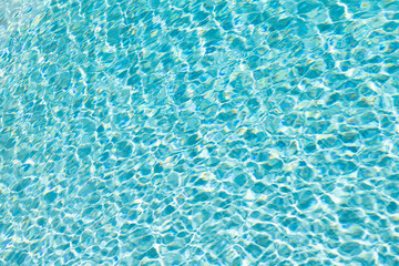 rippled underwater backdrop blue color in summer swimming pool