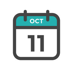 October 11 Calendar Day or Calender Date for Deadlines or Appointment