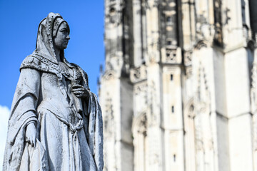 Obraz premium Belgique Brabant flamand Malines Mechelen statue Marguerite d'Autriche cathedrale