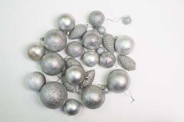 pearl necklace on white background