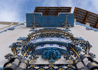 Catalan modernist building in Cadaques, Spain