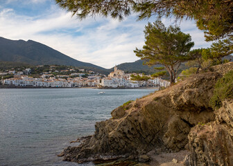Fototapeta na wymiar View of the old city of Cadaques, Spain
