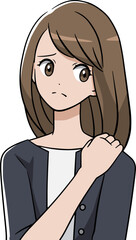 肩こりに悩む女性