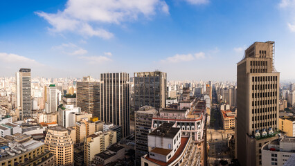 Aerial View of Sao Paulo City Downtown