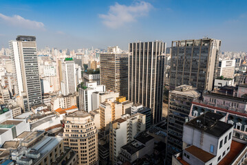Fototapeta na wymiar Aerial View of Sao Paulo City Downtown
