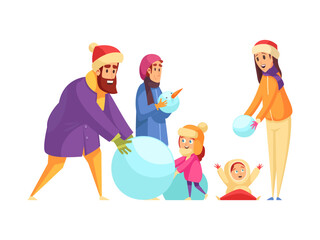 Family Holidays Illustration