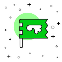 Filled outline Viking flag icon isolated on white background. Vector