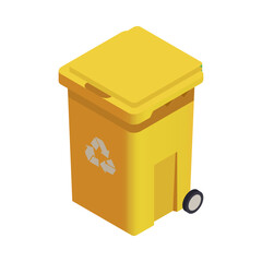 Isometric Garbage Bin