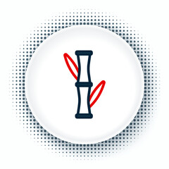 Line Bamboo icon isolated on white background. Colorful outline concept. Vector