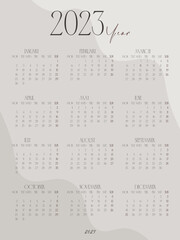 calendar for 2023