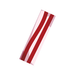 Isolated colored bacon shape candy icon Vector