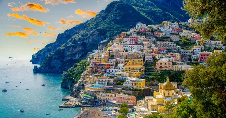 Foto op Aluminium City of Positano, Amalfi coast Italy © Mugur