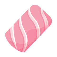 Isolated colored pink striped candy icon Vector